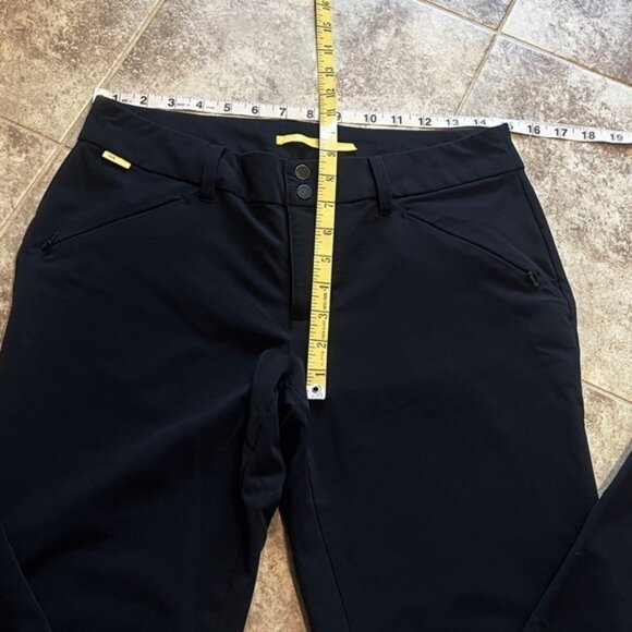 Lole Travel Pant Solid Black Mid Rise Straight Leg Stretch Pockets Size 8 - Picture 11 of 13